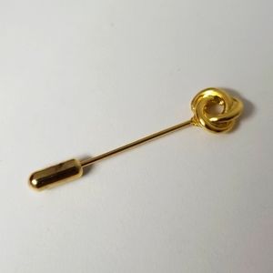 Vintage hat pin lapel pin gold tone with infinity love knot